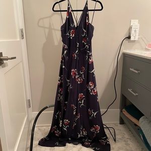 Yumi Kim navy wrap maxi dress